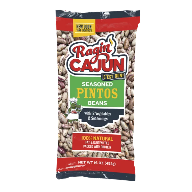 Ragin Cajun Seasoned Pintos Beans, 16oz