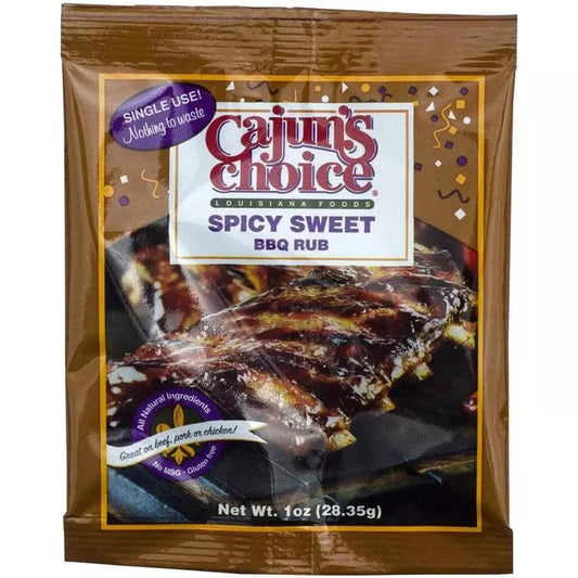 Cajun's Choice Spicy Sweet BBQ Rub, 1oz