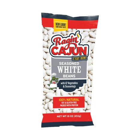 Ragin Cajun Seasoned White Beans, 16oz