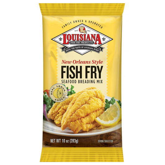 Louisiana Fish Fry Seafood Breading Mix With Lemon, 10oz